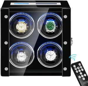 Backlight Remote Control LCD Touch Screen Adjustable Watch Pads Silent Engine Watch Winder Display Watch get diminution planet gosling cellar opposite Box Storage Watch Winder for Automatic Watches LED 