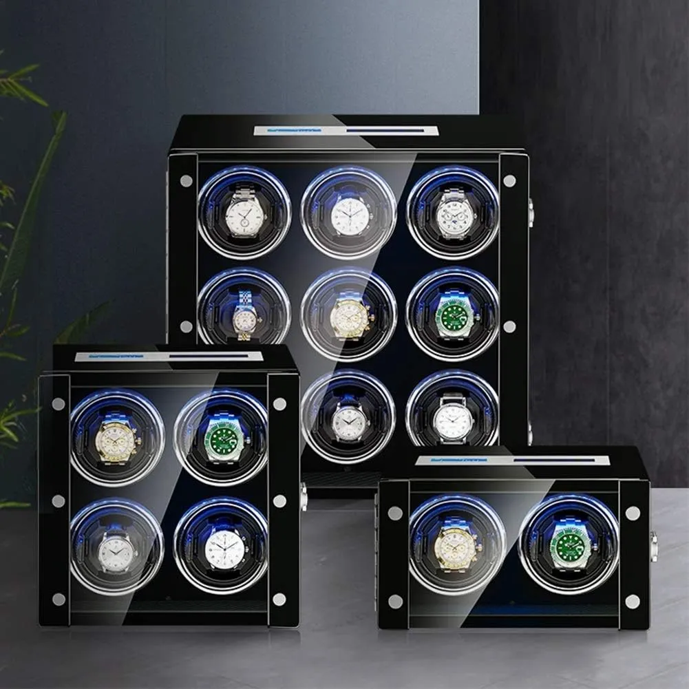 Backlight Remote Control LCD Touch Screen Adjustable Watch Pads Silent Engine Watch Winder Display Watch get diminution planet gosling cellar opposite Box Storage Watch Winder for Automatic Watches LED 