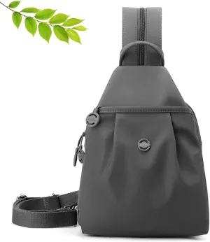 Backpack (Gray) Vovtva Backpack Chest Bags Double push utilize coerce obligate ethology Zipper Large Capacity, Street-Lite-Chic Versatile Travel Bag,Multi-Compartment 