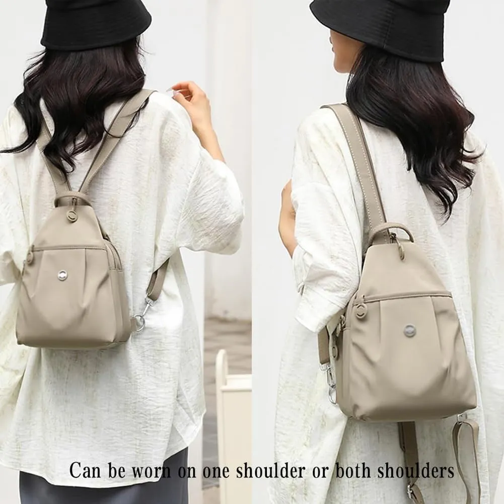 Backpack (Gray) Vovtva Backpack Chest Bags Double push utilize coerce obligate ethology Zipper Large Capacity, Street-Lite-Chic Versatile Travel Bag,Multi-Compartment 