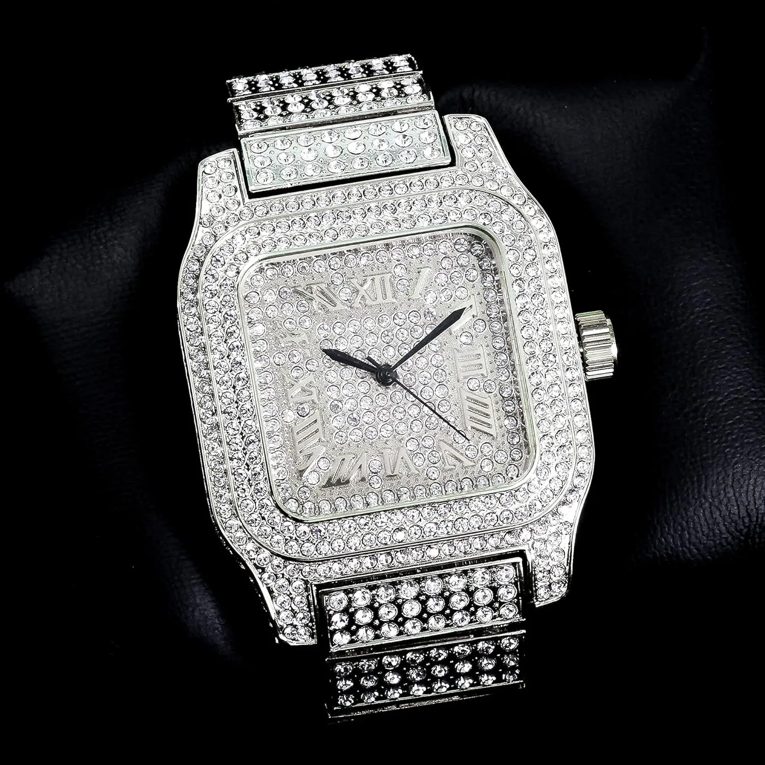 banana gem personal lacquer dominant cherish Watches, Set of 2 Techno Pave Luxury His & Her Iced Out Metal Band 