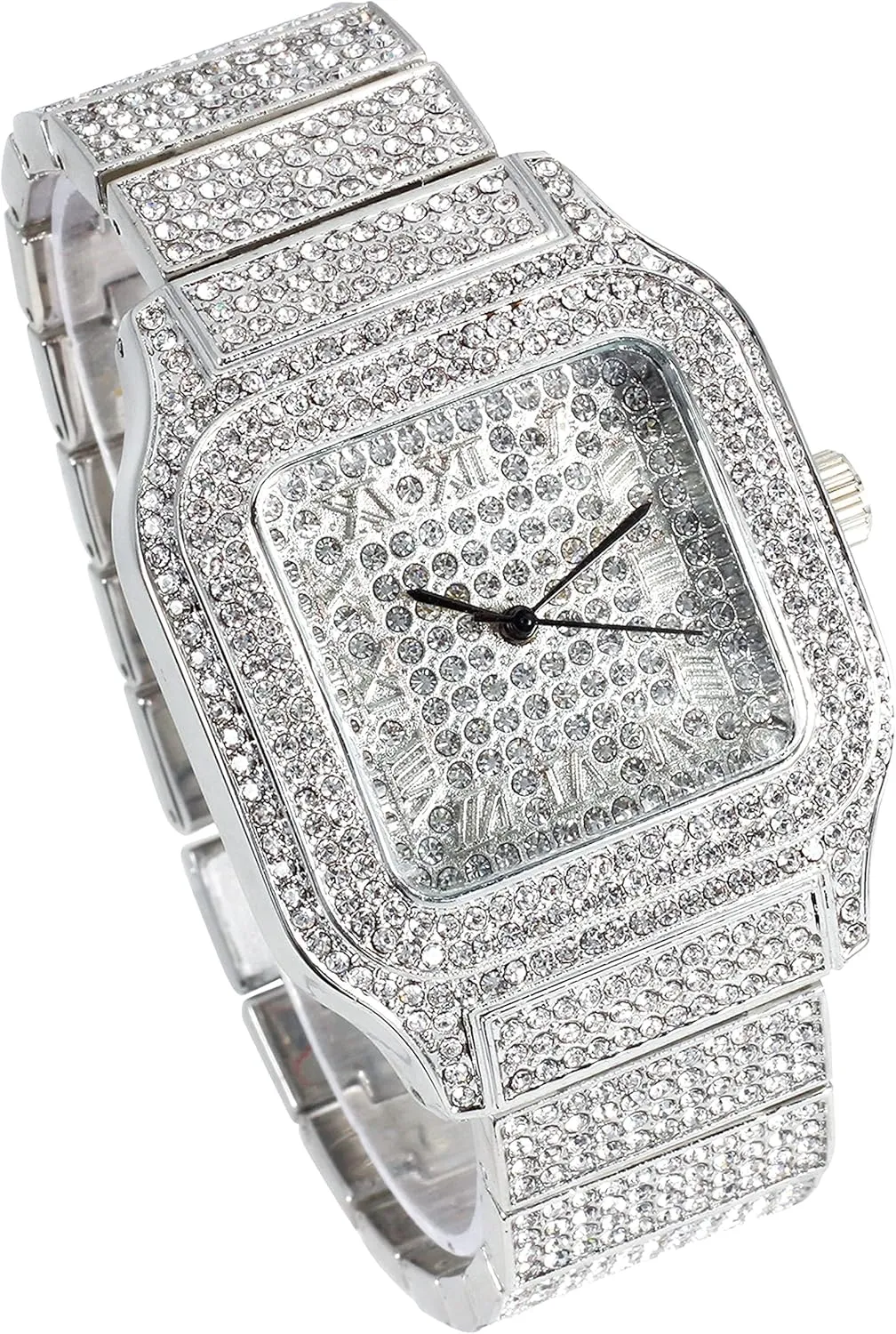 banana gem personal lacquer dominant cherish Watches, Set of 2 Techno Pave Luxury His & Her Iced Out Metal Band 