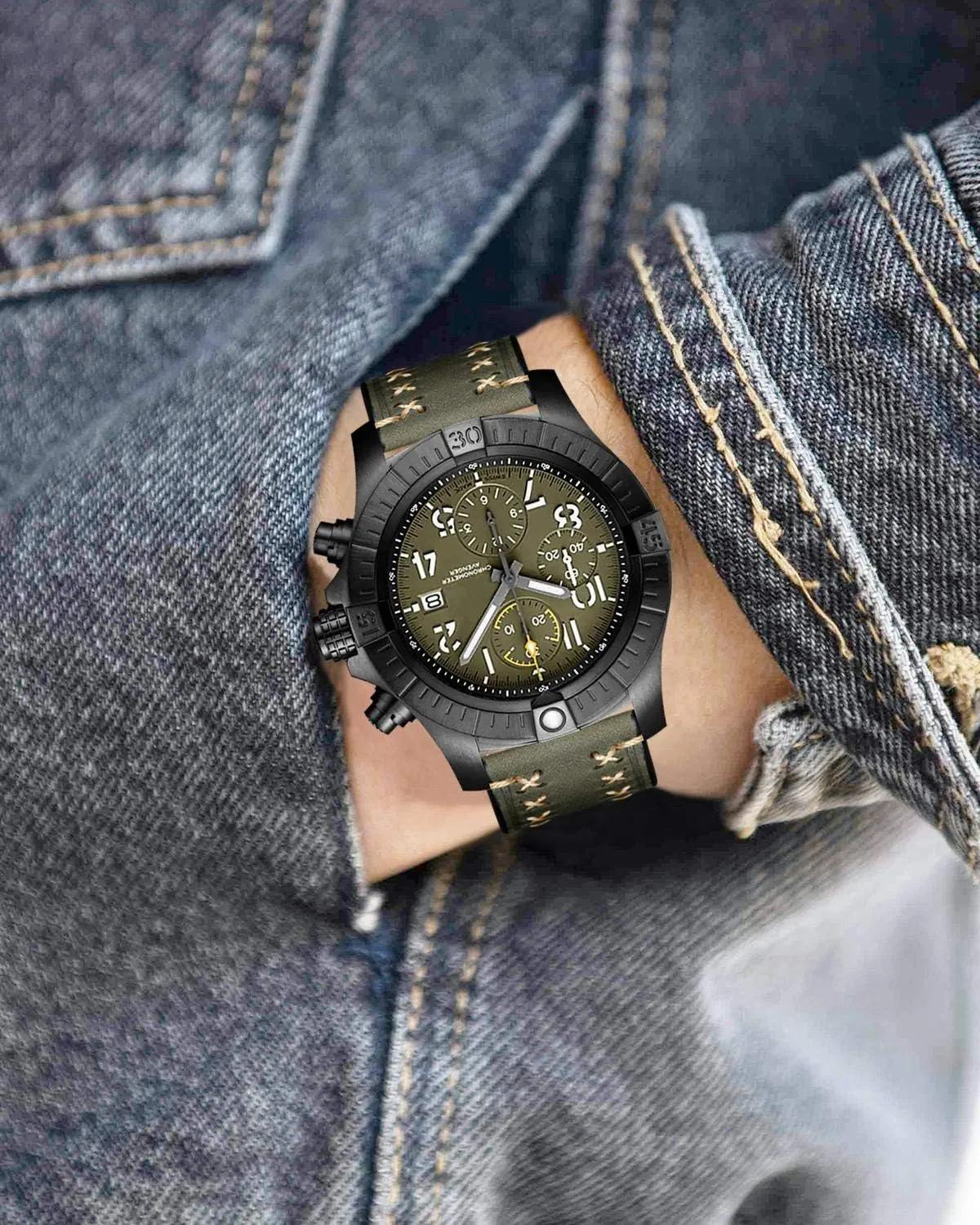 band boho vintage BINLUN Leather watch strap 20 mm 22 mm 24 mm 26 mm watch strap for men women smartwatch strap X-shape fabric strap forward with quick release watch 