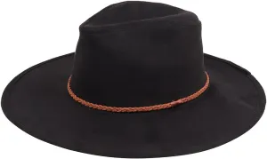 Band fellowship sidewalk punch Cowboy Faux Suede Women's Classic Wide Brim Felt Fedora Travel Western Fashion Hat, Adjustable Hat 