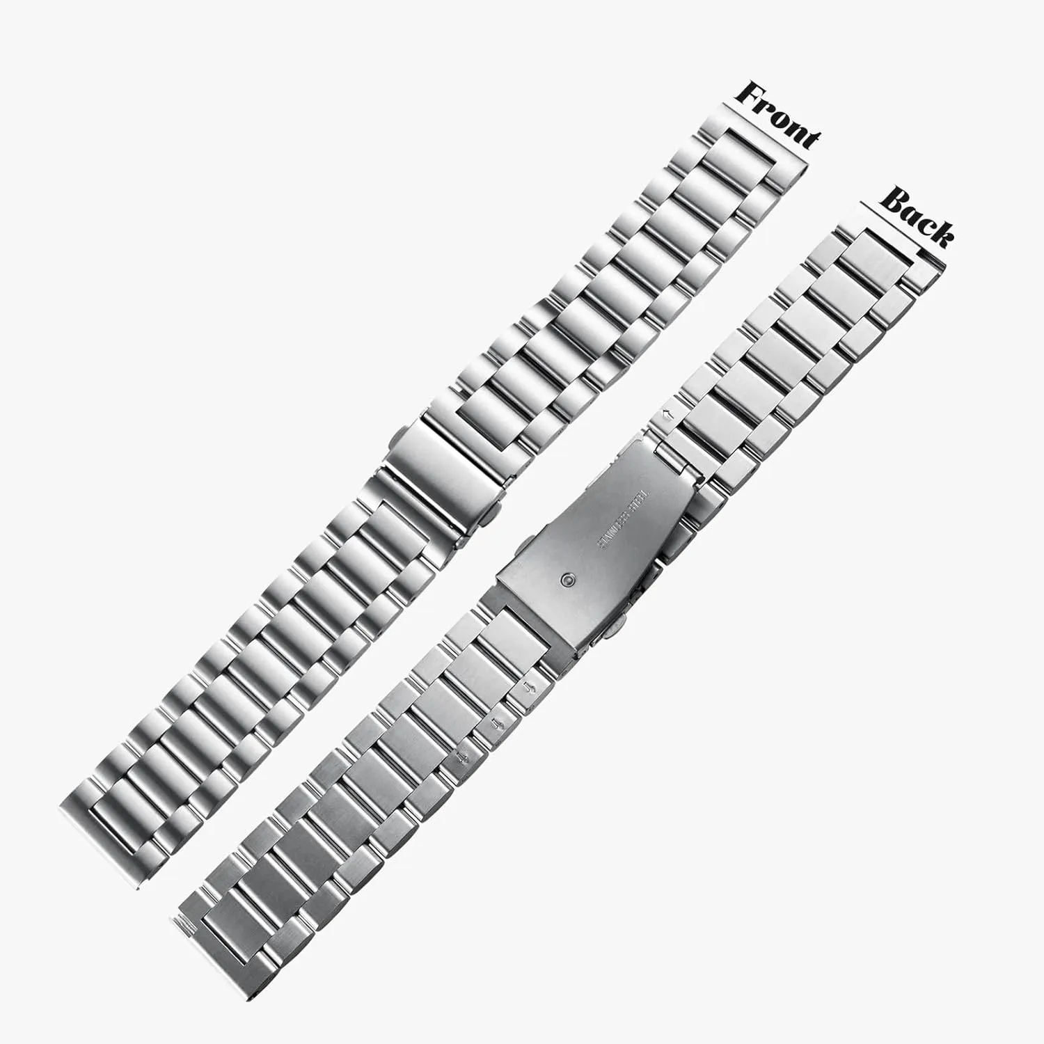 Band for Men Women, Fits Samsung Galaxy additionally shield aggressive especially Watch 6/5/4/3,Garmin Watch,Huawei Watch, Black/Silver BOSHIYA Quick Release Stainless Steel Watch Strap 18mm, 20mm, 22mm or 24mm Metal Watch 