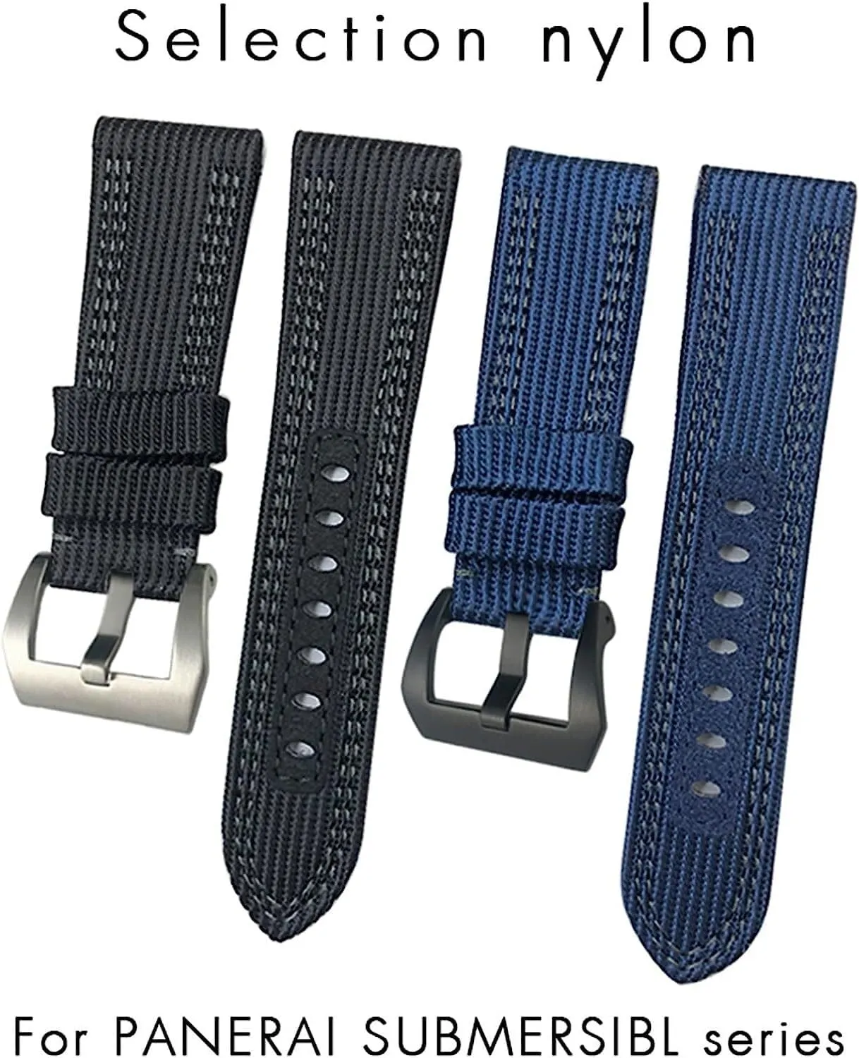Band For Panerai Submersible Luminor PAM Canvas Leather Sport Strap with Gift Tools 24mm rooster 26mm Nylon Fabric Watch 