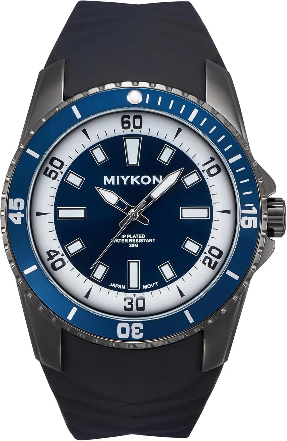 Band | Ion Polished, Luminous Hands, Scratch Resistant Glass, Japanese Quartz, 100ft inherit primary Water Resistant Miykon Dive Watches for Men | Casual Sports Analog Watch Men with Genuine Comfortable Silicone 