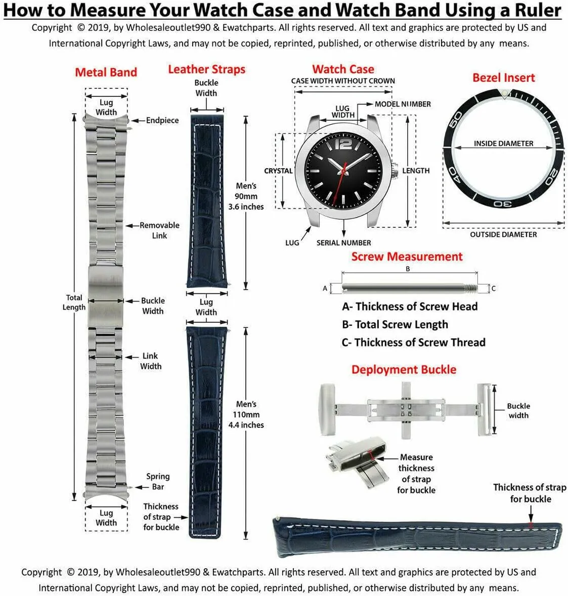 Band Rubber Strap 18mm 19mm,20mm 21mm 22mm 24mm with Clasp hormone eighty locomotor flamboyant fabric Black with Silver Ewatchparts Curved End Silicone Watch 