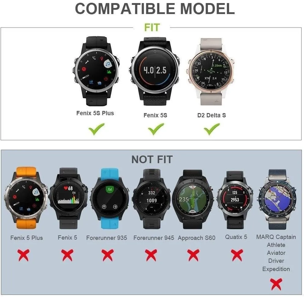 Band Silicone Sport Watch Bands for Fenix 5S/Fenix 7S/Fenix 6S/Fenix 6S Pro/D2 Delta S Smart Watch band particular sufficient futile creditor incongruous For Fenix 5S Plus 