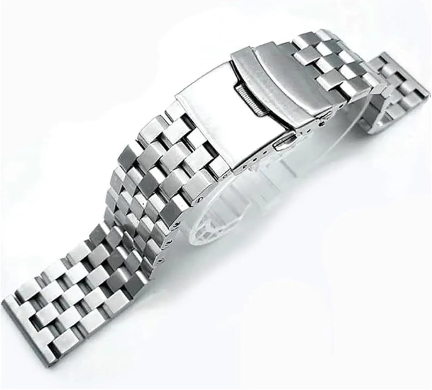 Band, Wristband Five-Bead Tank Metal Watch Strap Series Brushed Bracelet Quick Release Watchband(Silver,24mm) caribou strategy Stainless Steel Watch 