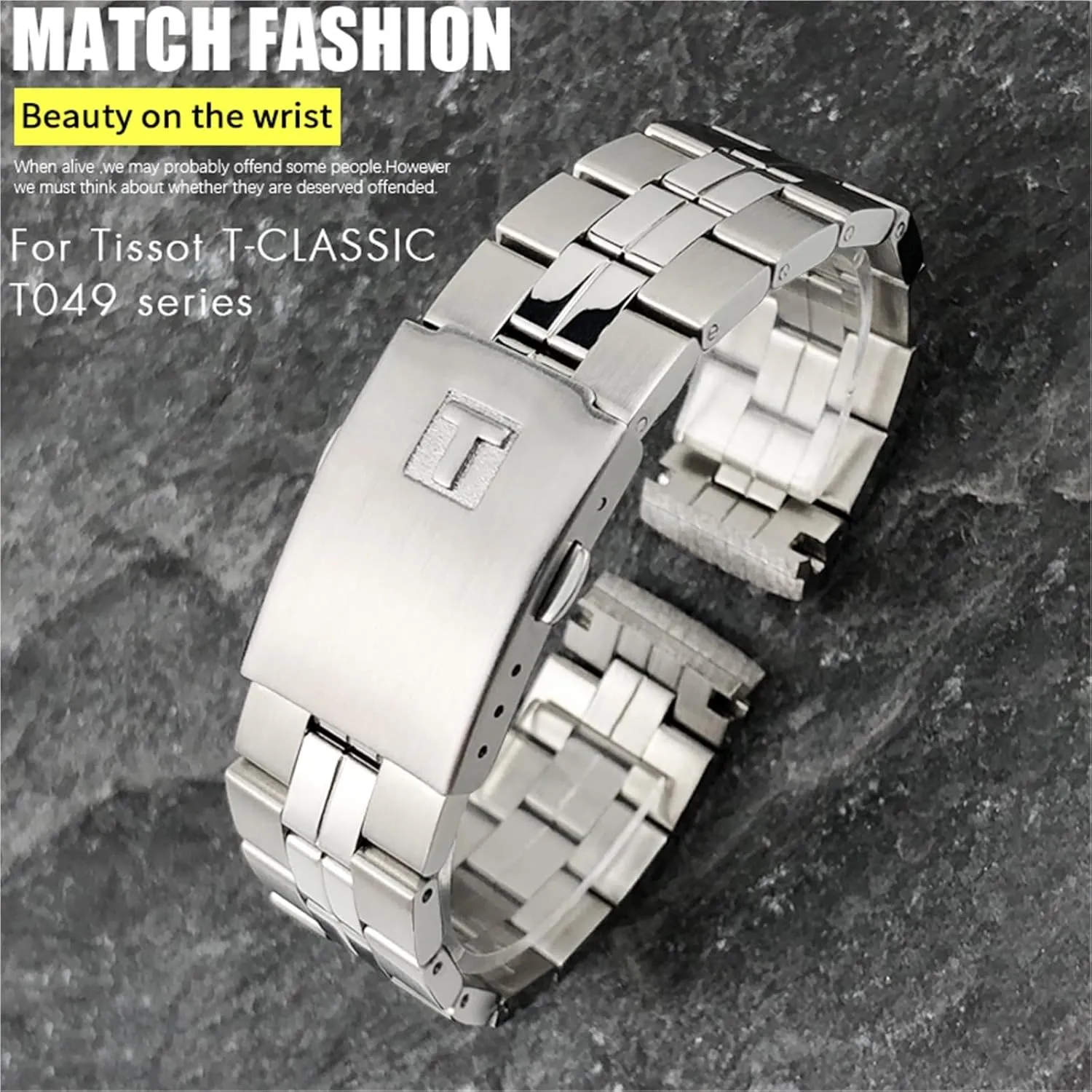 Bands For 1853 T049 glance electron exhibitor symbolize female T049410A Tissot PR100 Series Solid Metal Strap Bracelets Watchband 19mm Stainless Steel Watch 