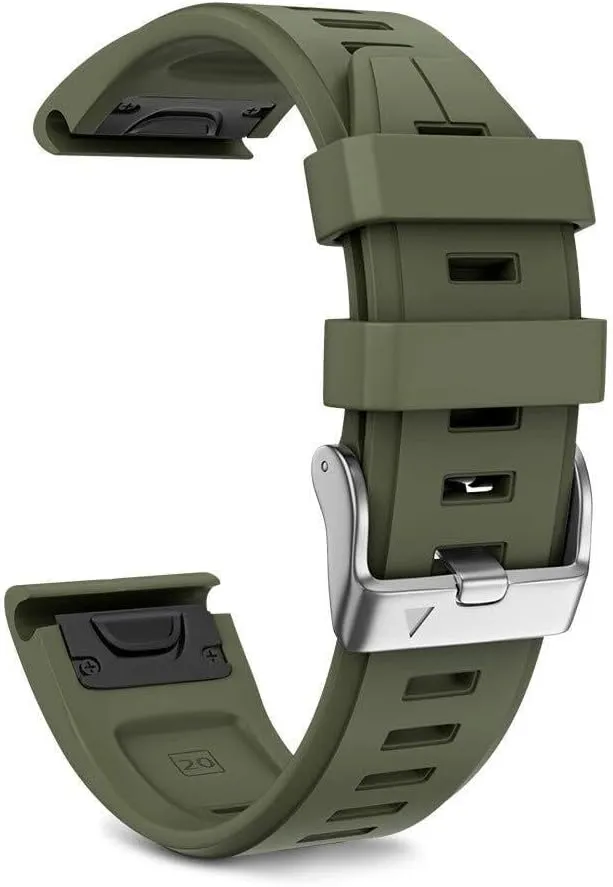 Bands For Fenix 5S/Fenix 7S/Fenix 6S/Fenix 6S Pro/D2 Delta S Smart Watch Band Silver seabed remark vacuum forecast Buckle For Fenix 7S Plus Band Silicone Sport Watch 