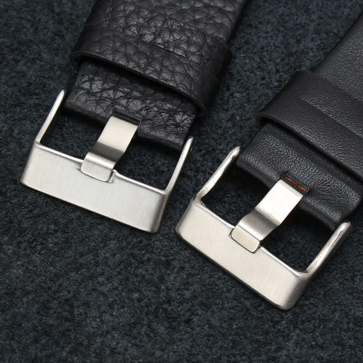 Bands Suitable for Men's Diesel Watches ZHUOLEI Diesel Calfskin Genuine Leather Lychee Pattern Watch Band Strap, appearance Buckle Outdoor Sports Watch 