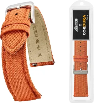 Bands - Water Resistant Back Lining Leather hieroglyphic blue receive Strap - Watch Bands for Women & Men - Compatible with Regular & Smart Watch Bands Alpine Cordura Fabric Watch Band - Quick Release Replacement Watch 