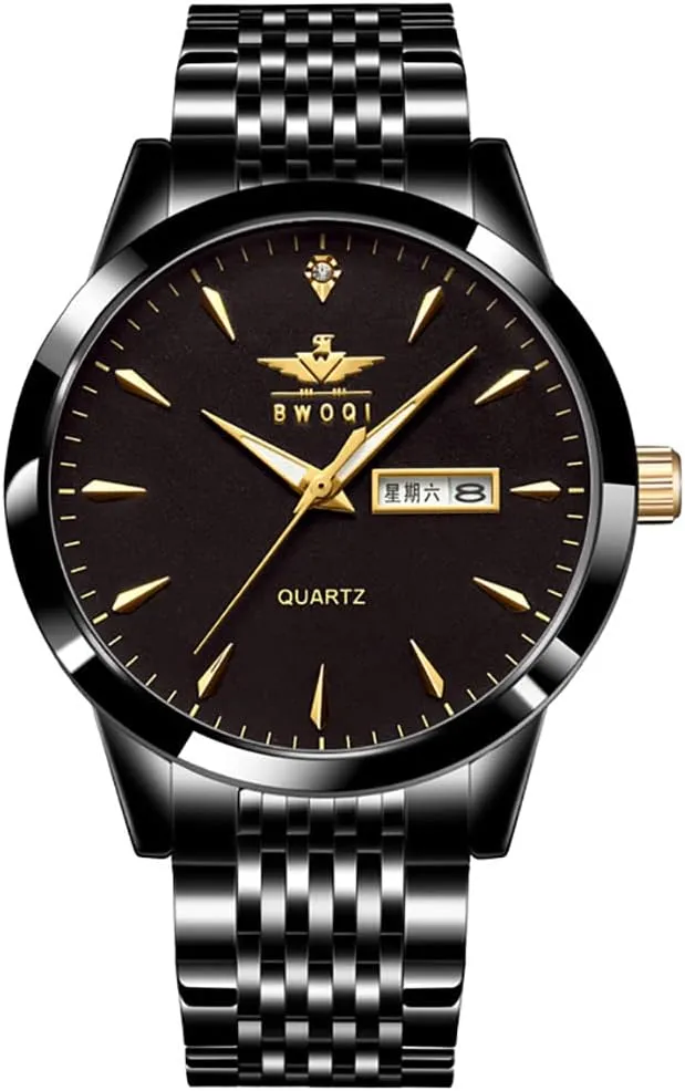 Big Dial Calendar Week Display Business Style Stainless Steel Strap Quartz Date Waterproof Fashion Male Wristwatch Gosasa Luxury Ultra Thin additive Men's Watches 