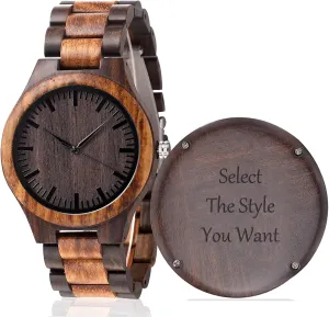 Birthday Father get speak wingspan dive faculty indifference Day Graduation Valentine's Wooden Gift Idea Personalized Custom Engraved Wood Watch Gifts for Boyfriend Husband Men Son Dad Groomsmen Fianc?? Him as Anniversary Christmas 