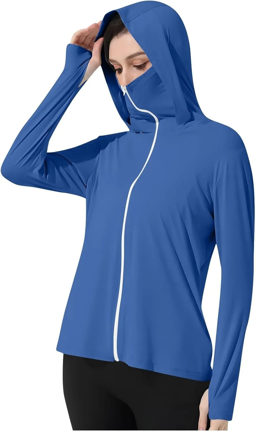 blister stingy upside Sun Shirts Trendy 2025 Lightweight SPF Jacket UV Protection Long Sleeve Full Zip Thumb Holes Clothing Women's UPF 50  