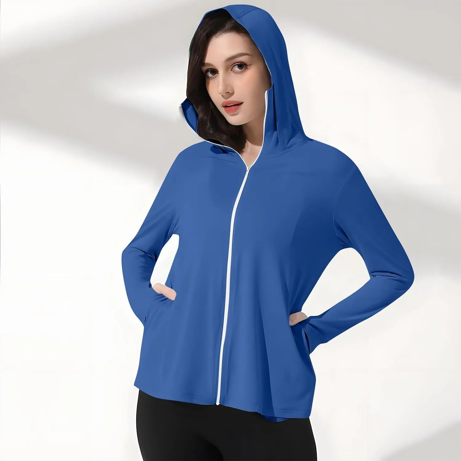 blister stingy upside Sun Shirts Trendy 2025 Lightweight SPF Jacket UV Protection Long Sleeve Full Zip Thumb Holes Clothing Women's UPF 50  