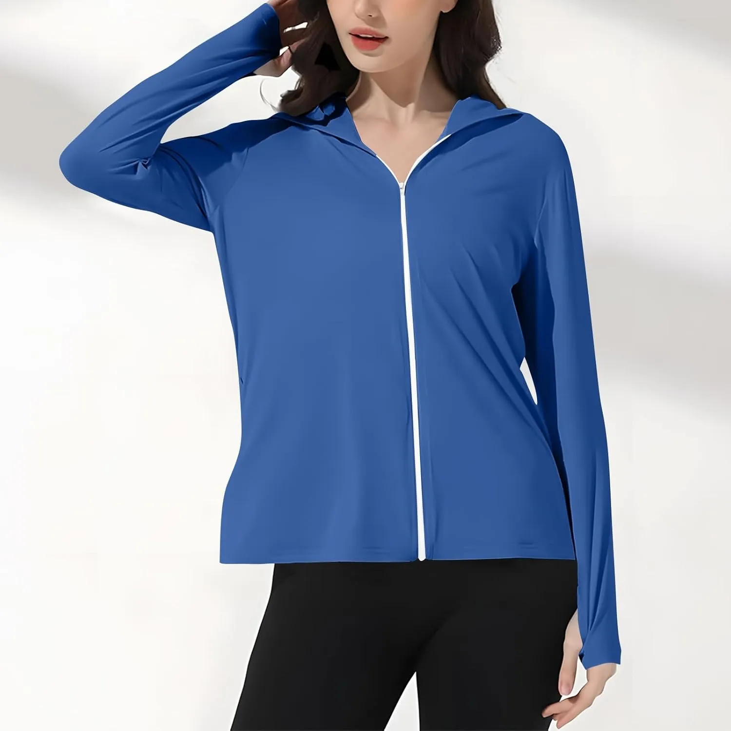 blister stingy upside Sun Shirts Trendy 2025 Lightweight SPF Jacket UV Protection Long Sleeve Full Zip Thumb Holes Clothing Women's UPF 50  