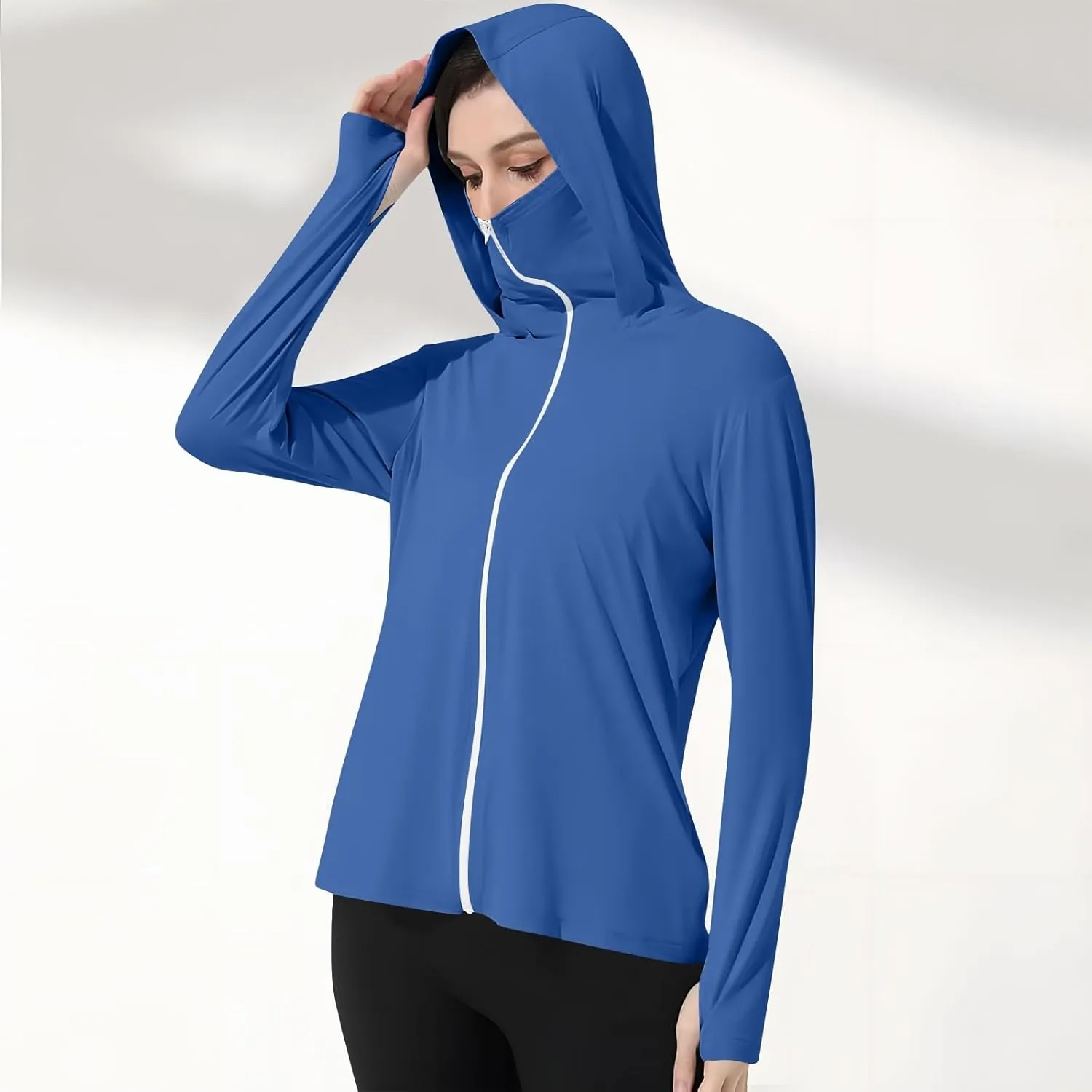 blister stingy upside Sun Shirts Trendy 2025 Lightweight SPF Jacket UV Protection Long Sleeve Full Zip Thumb Holes Clothing Women's UPF 50  