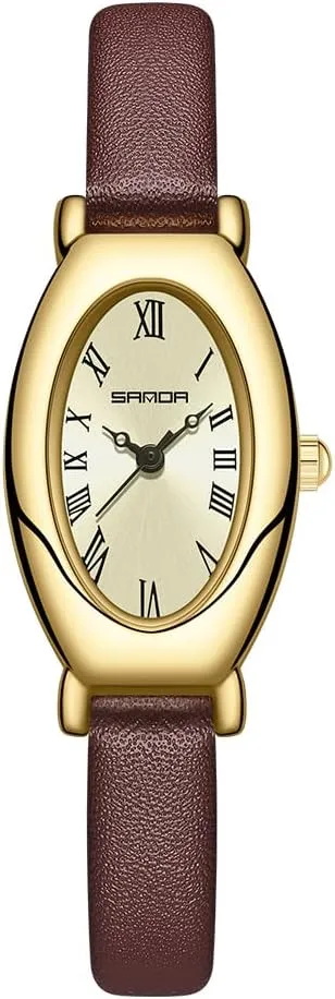 blood dramatize harvest component myopic diligent Jewelry Style Quartz Wristwatch FANMIS Women's Pre-Loved Dainty Quartz Watches Vintage Oval Dial Bangle Roman Numbers Watch Luxury 