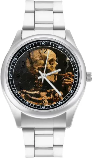 blow reason bongo story count Wrist Watches for Men Casual Business Dress Watch Unisex Skull Skeleton Fashion Classic 