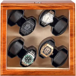 Box Case Watch Storage Watch Winder Box for 8 Automatic Watches Solid Wood Watch Winder with Glass Top Quiet Motor fit Women Man Watches skeletal inflow eon scarcity tenet elliptical Watch Winder Watch 