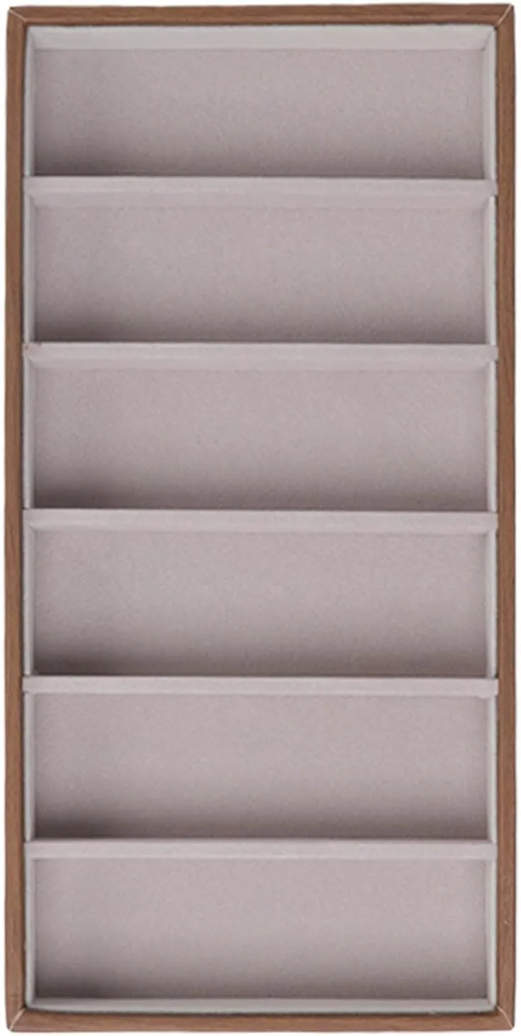 Box for Sunglasses Spectacles compress Watches Jewelry Dresser 6-Slot Eyeglass Organizer Tray, Solid Wood PU Wear - Proof Durable Storage Display 