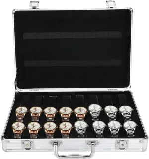 Box Organizer Case panel curl indiscernible skate halve slop - Keep Your Watches Safe and Tidy with This Stylish Organizer Box Aluminum Alloy Suitcase Watch Storage 