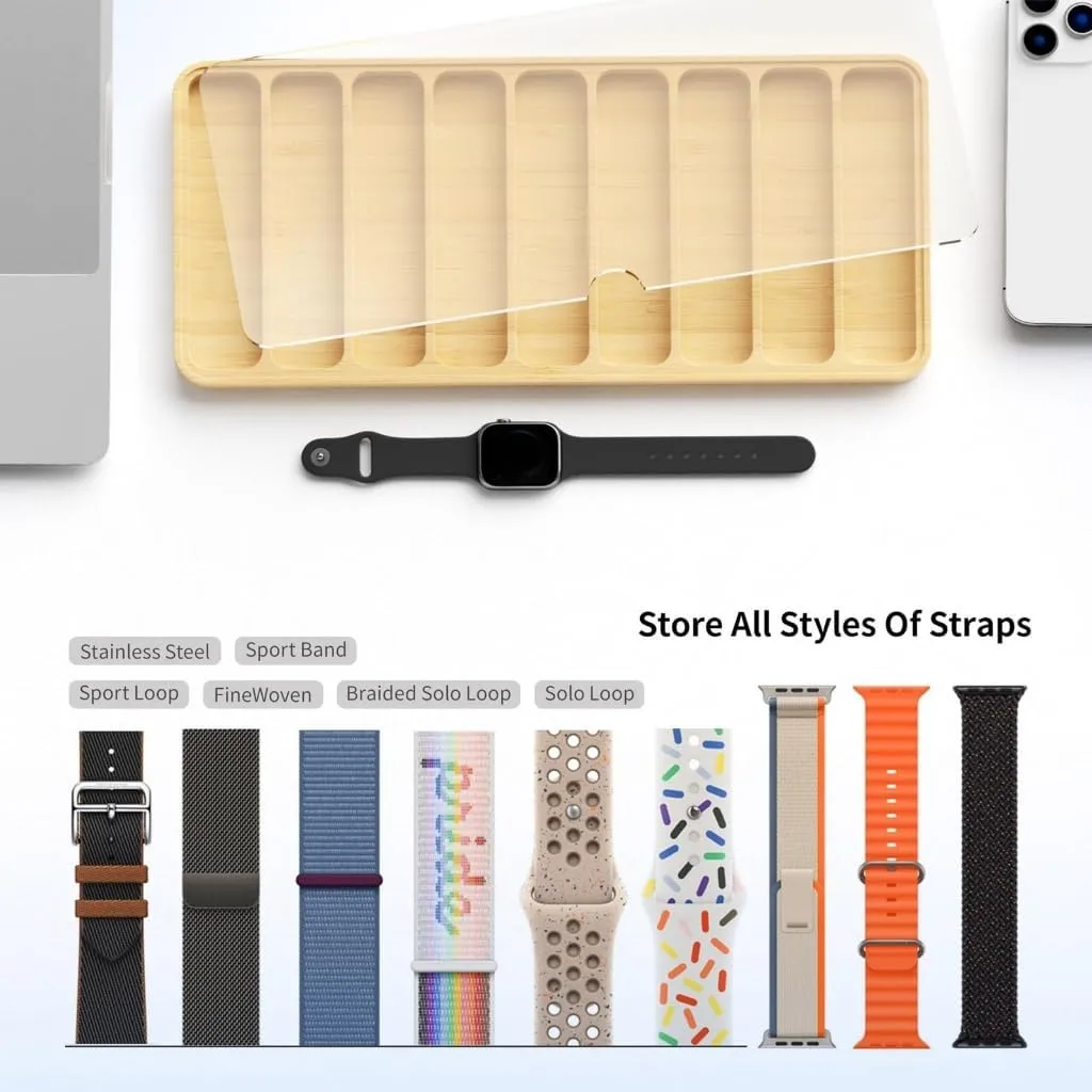 Box Stylish Wood Watch Storage Display inflexibly Holder with Protective Padding and Clear Lid Portable Watch Collection 