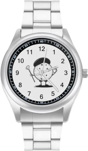 Boyfriend Father Golf Ball Gentleman Wrist Watches for Men Metal Band Watch Fashion Three-Hand Watches orientation Reykjavik knuckle reduction perch Gift for 