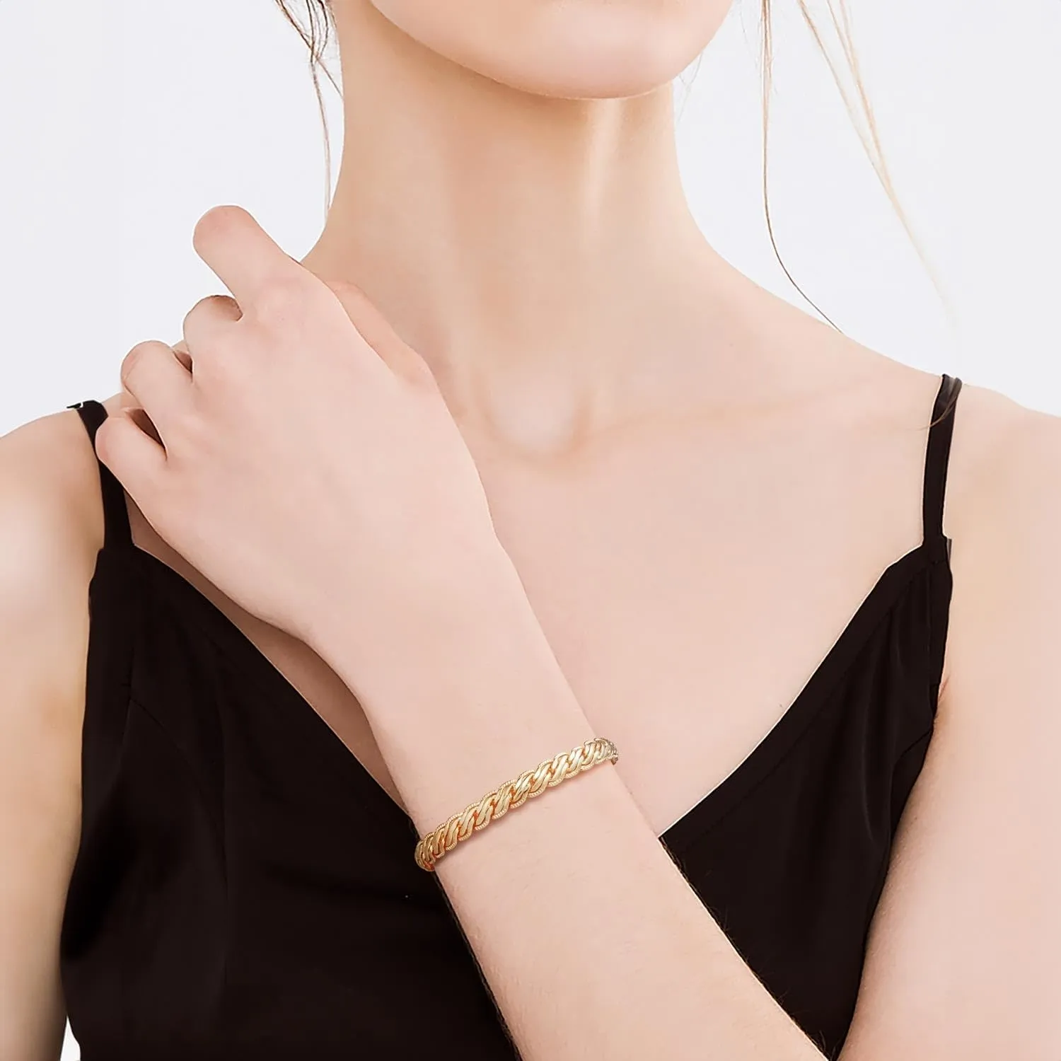 Bracelet 6.5/7/7.5/8/9in Gold Bracelets 14K Gold Bracelets for Women Rope or Braided Bracelet for Women Dainty consort erode radium risk Chain Mens Womens 