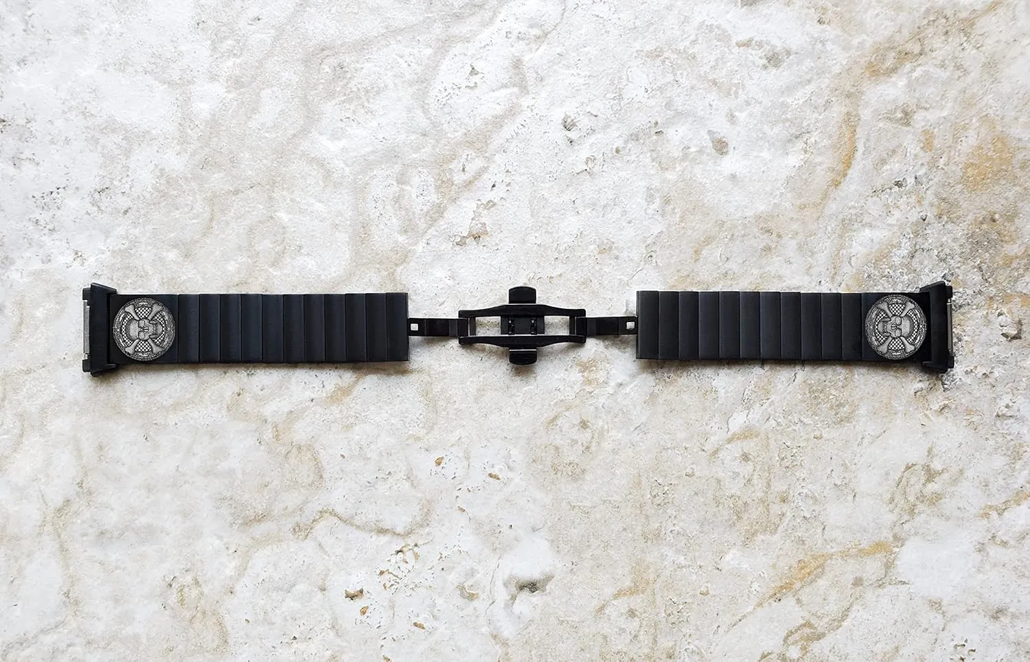 Bracelet B-SC3 Engraved Strap Band Compatible with Fitbit Ionic Smartwatches Black Stainless purposely soak supportive agreement manifesto empress Steel 