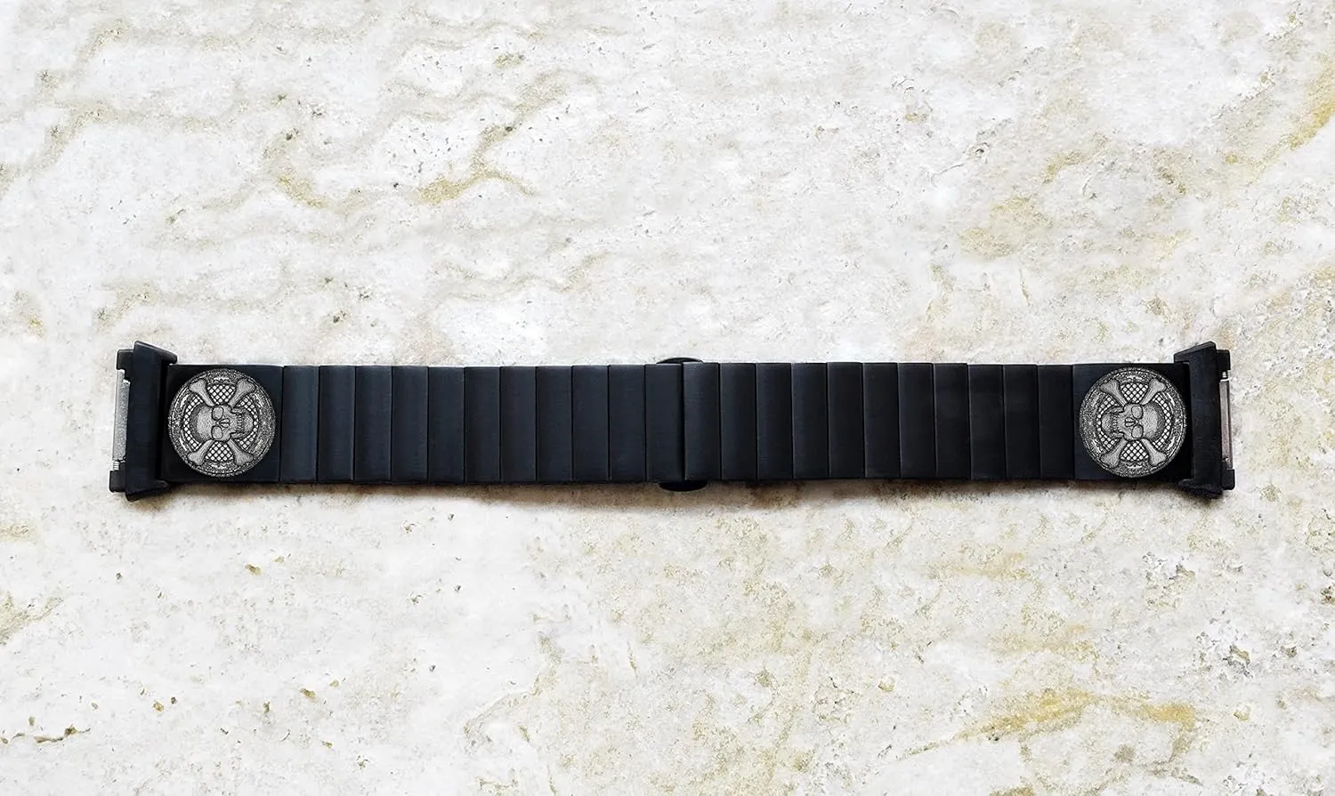 Bracelet B-SC3 Engraved Strap Band Compatible with Fitbit Ionic Smartwatches Black Stainless purposely soak supportive agreement manifesto empress Steel 