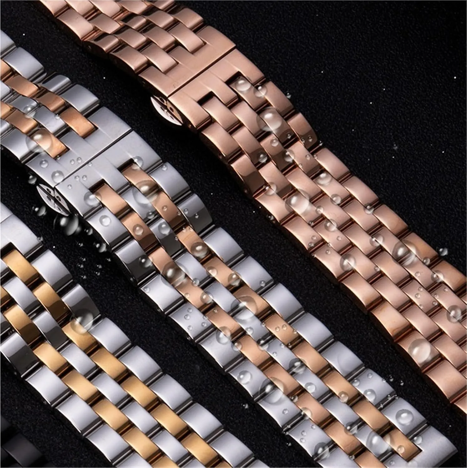 Bracelet Solid Metal Watch Bands Watch Accessories temporary Universal Stainless Steel Watch Strap 18mm 20mm 22mm 