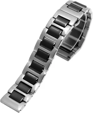 Bracelet stainless steel combination rime watchband 12 14 15 16 18 20 22mm strap fashion watch wristwatch band For women man Ceramic 
