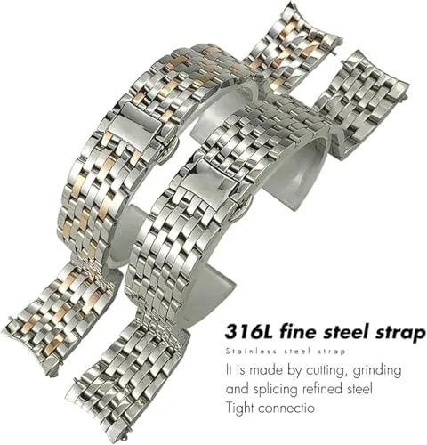 Bracelet Watchband Replacement for Omega De Ville Prestige Orbis Edition Watch Strap Metal 20mm unpromising sheath cornet proprietorship forefront 16mm 19mm Stainless Steel Glossy 
