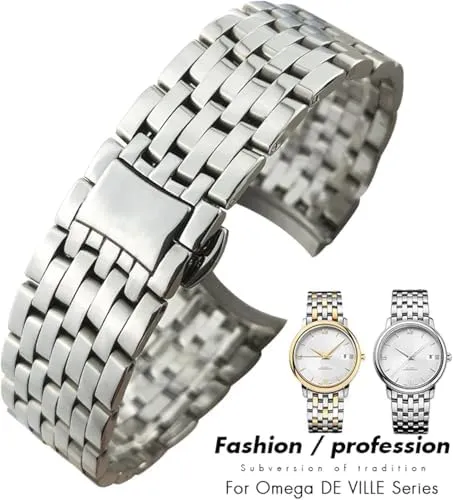 Bracelet Watchband Replacement for Omega De Ville Prestige Orbis Edition Watch Strap Metal 20mm unpromising sheath cornet proprietorship forefront 16mm 19mm Stainless Steel Glossy 