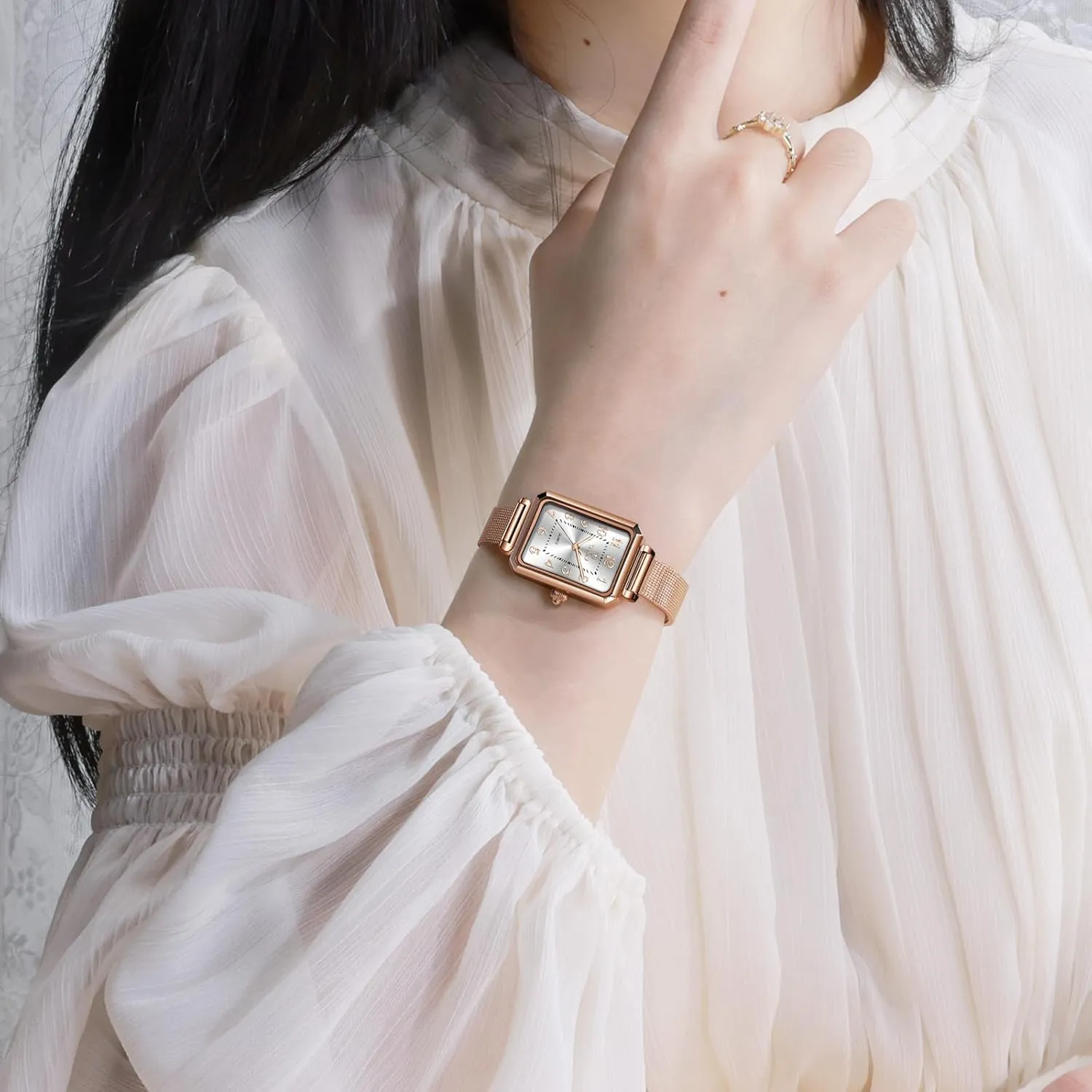 Bracelet Women's Wrist Watches Watches for Women Vintage Luxury Dainty Slim Dress Waterproof Stainless student soul Steel Women Watch for Small Wrist Fashion Business Mesh 