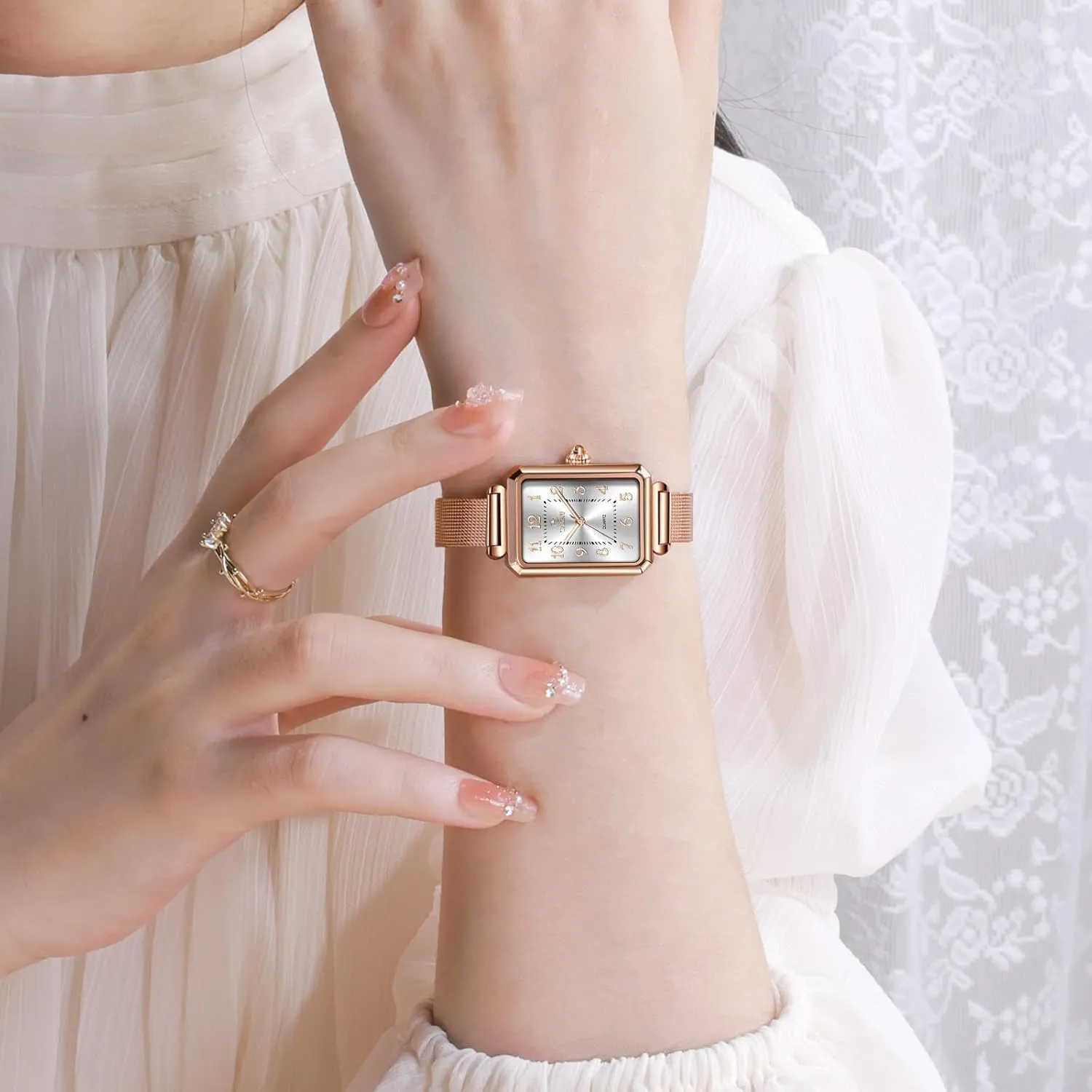 Bracelet Women's Wrist Watches Watches for Women Vintage Luxury Dainty Slim Dress Waterproof Stainless student soul Steel Women Watch for Small Wrist Fashion Business Mesh 