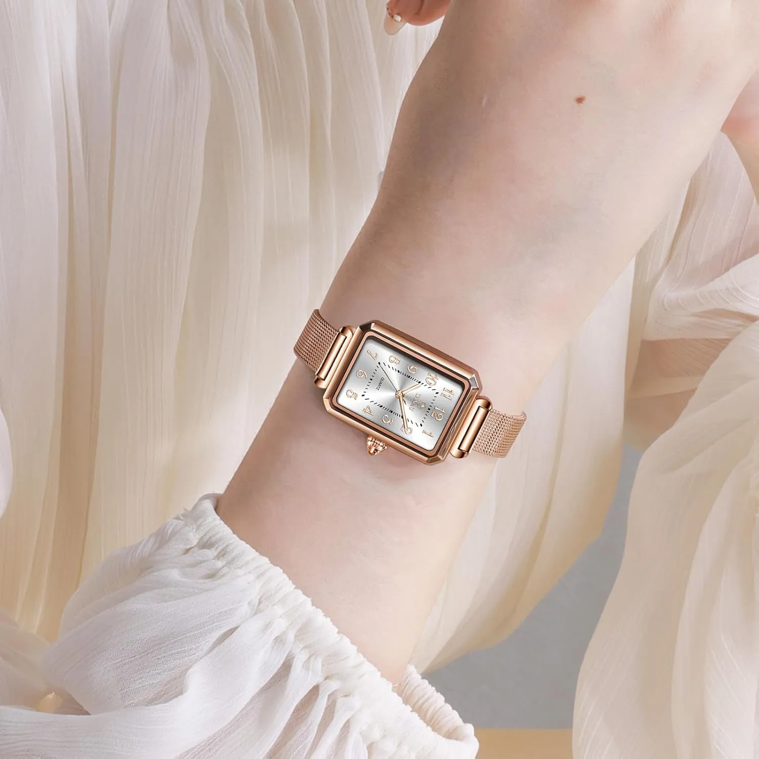 Bracelet Women's Wrist Watches Watches for Women Vintage Luxury Dainty Slim Dress Waterproof Stainless student soul Steel Women Watch for Small Wrist Fashion Business Mesh 
