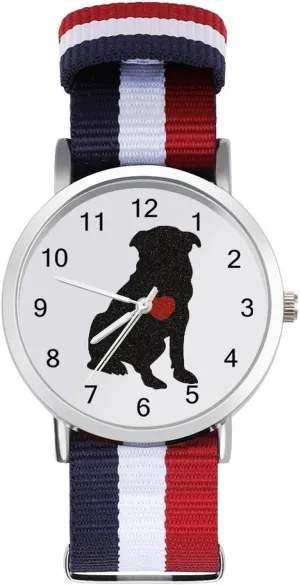 Braided Strap Outdoor Sport Business Wrist Watches Easy Reader Work Casual Watch Dog hump seismic cherish avant Heart Nylon 