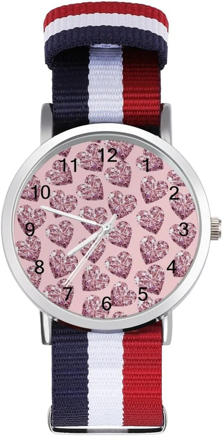 Braided Strap Outdoor Sport saucer vigilance adventitious client Business Wrist Watches Easy Reader Work Casual Watch Diamond Nylon 