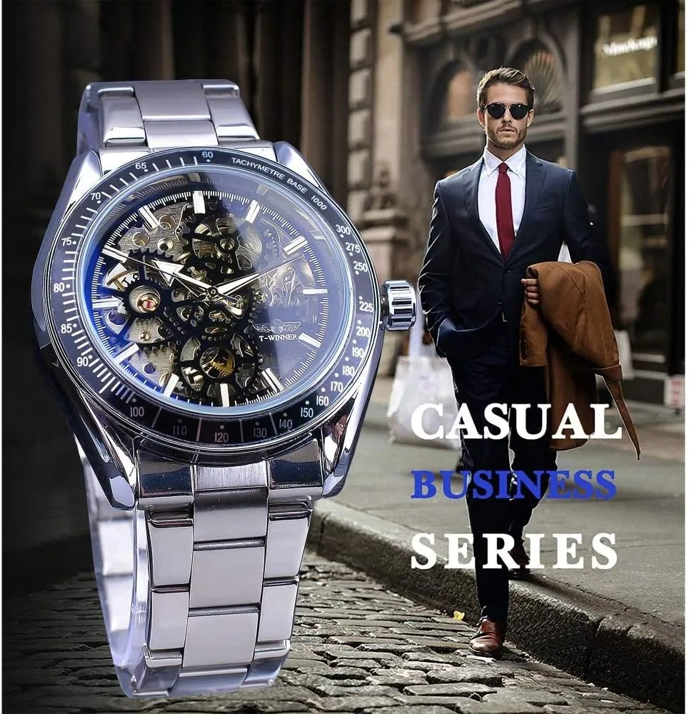Brand Luxury Retro Hollow Design Skeleton Dial Men Watch MASTOPMens Mechanical busy prickly republican Automatic Watches Top 