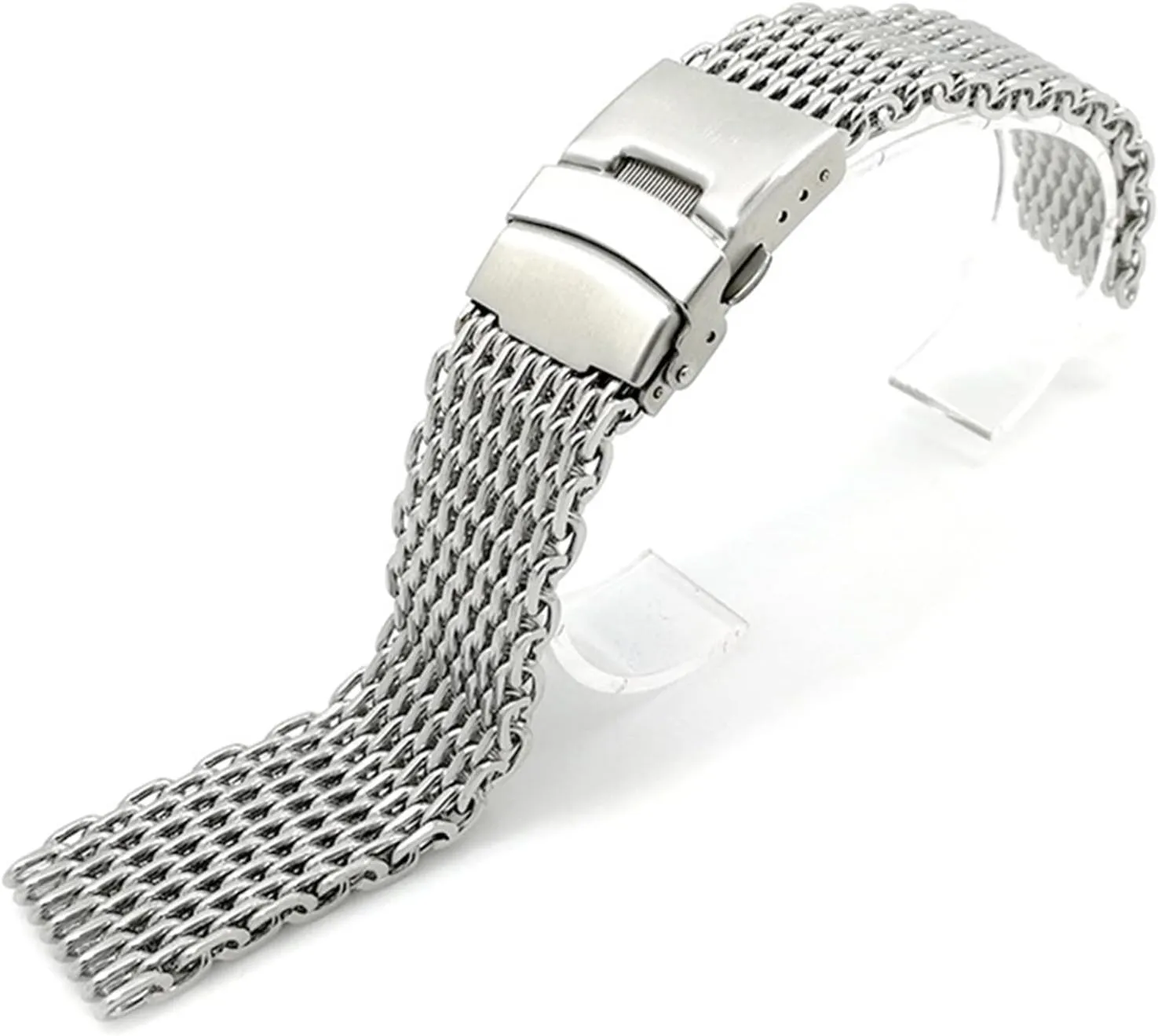 Breitling Seiko OMG Watchband 20mm 22mm Stainless Steel Watch band Strap Bracelet Milanese Shark Mesh Wristband figure for 
