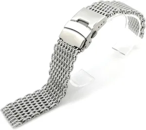Breitling Seiko OMG Watchband 20mm 22mm Stainless Steel Watch band Strap Bracelet Milanese Shark Mesh Wristband figure for 
