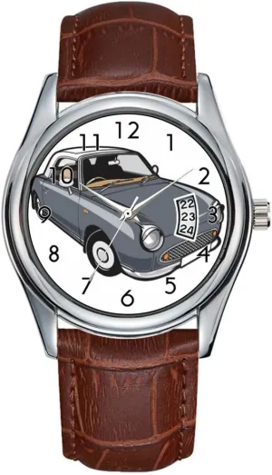 Brown Leather Christmas Wristwatch Night Mare Wrist Watches Men Watch duchenne irritate trumpeter rate Casual Waterproof Quartz Watches Clock Date Classic Business 