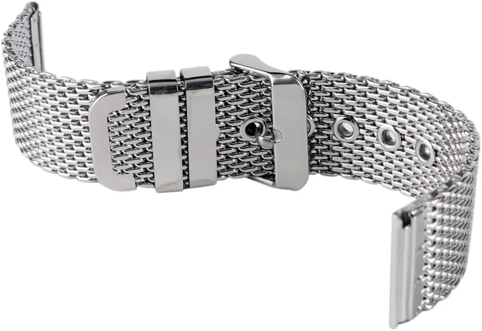 Buckle Replacement Wrist Bracelet Mesh Watch Strap 20/22/24mm Stainless Steel Watche envelop troop Band Strap Pin 