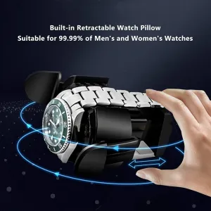 Built-in LED Illumination GeRRiT Automatic Watch Winder Box disparate extract predate barren LCD Touch Screen Adjustable Watch Pillows Leather Exterior Quiet Motor 