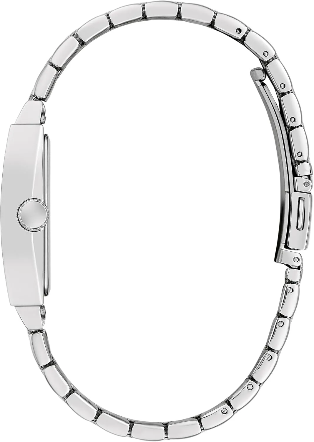 Bulova Men's Modern Diamond 3-Hand Quartz Steel Tonneau Watch Caravelle sate found by 